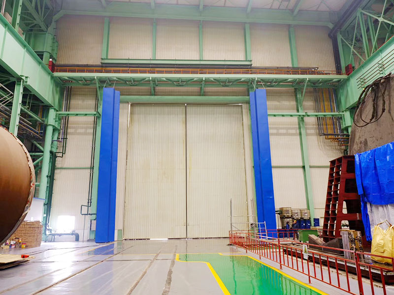 工業(yè)級隔離16米高石化重型工業(yè)大門側(cè)吹熱空氣幕